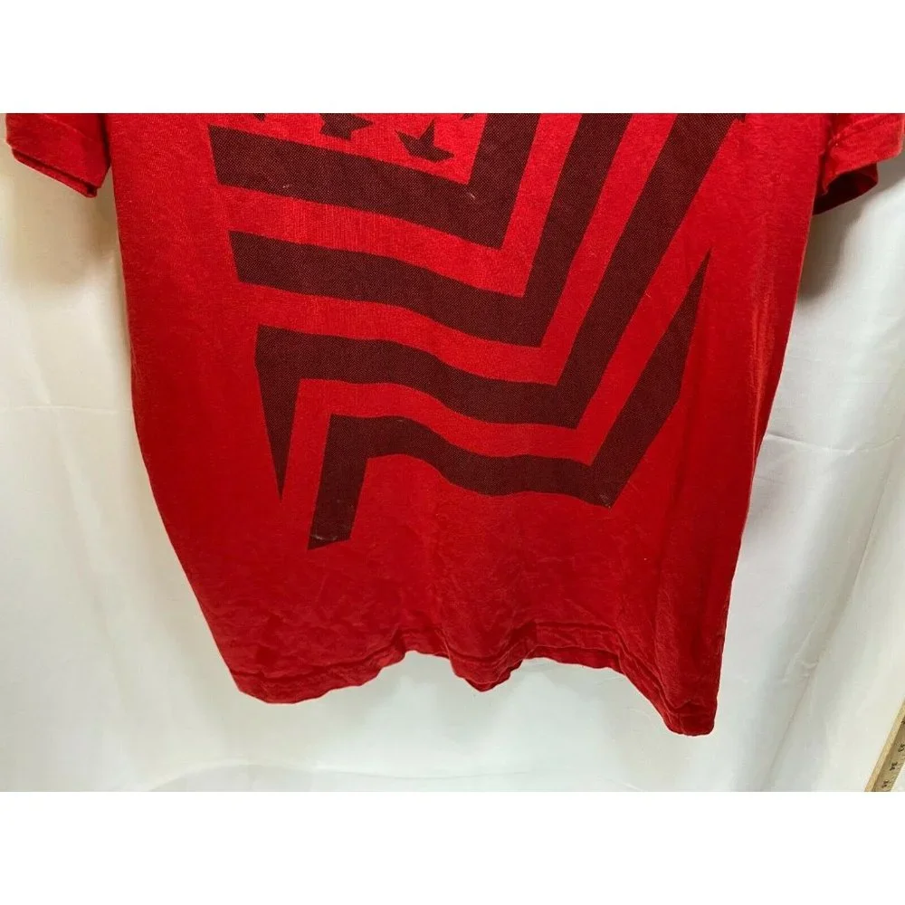 Guess Shirt Adult Extra Large Red Black Stars and Stripes Tee Mens - Picture 3 of 8